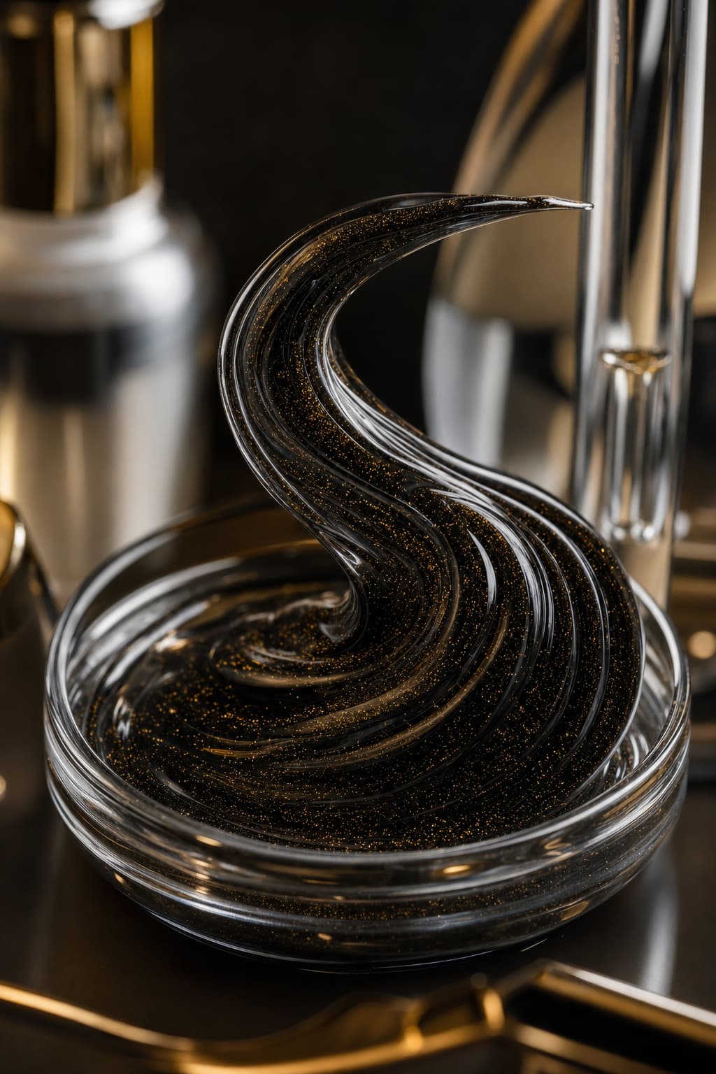 بافت بالک ریمل مشکی با سطح براق